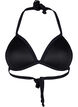 Ensfarget trekantbikini, Svart, Packshot image number 1