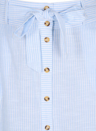 Stripete bomullsskjørt med lommer, Blue Bell Stripe, Packshot image number 2