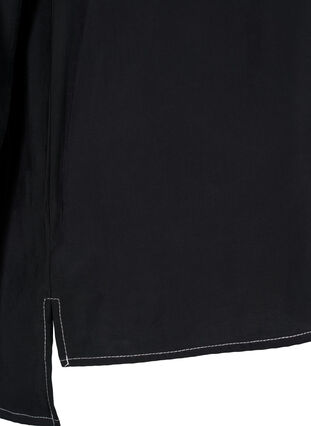 Skjorte med kontrastsømmer, Black, Packshot image number 3
