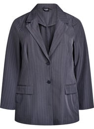 FLASH - Blazer med lommer og splitter, Grå