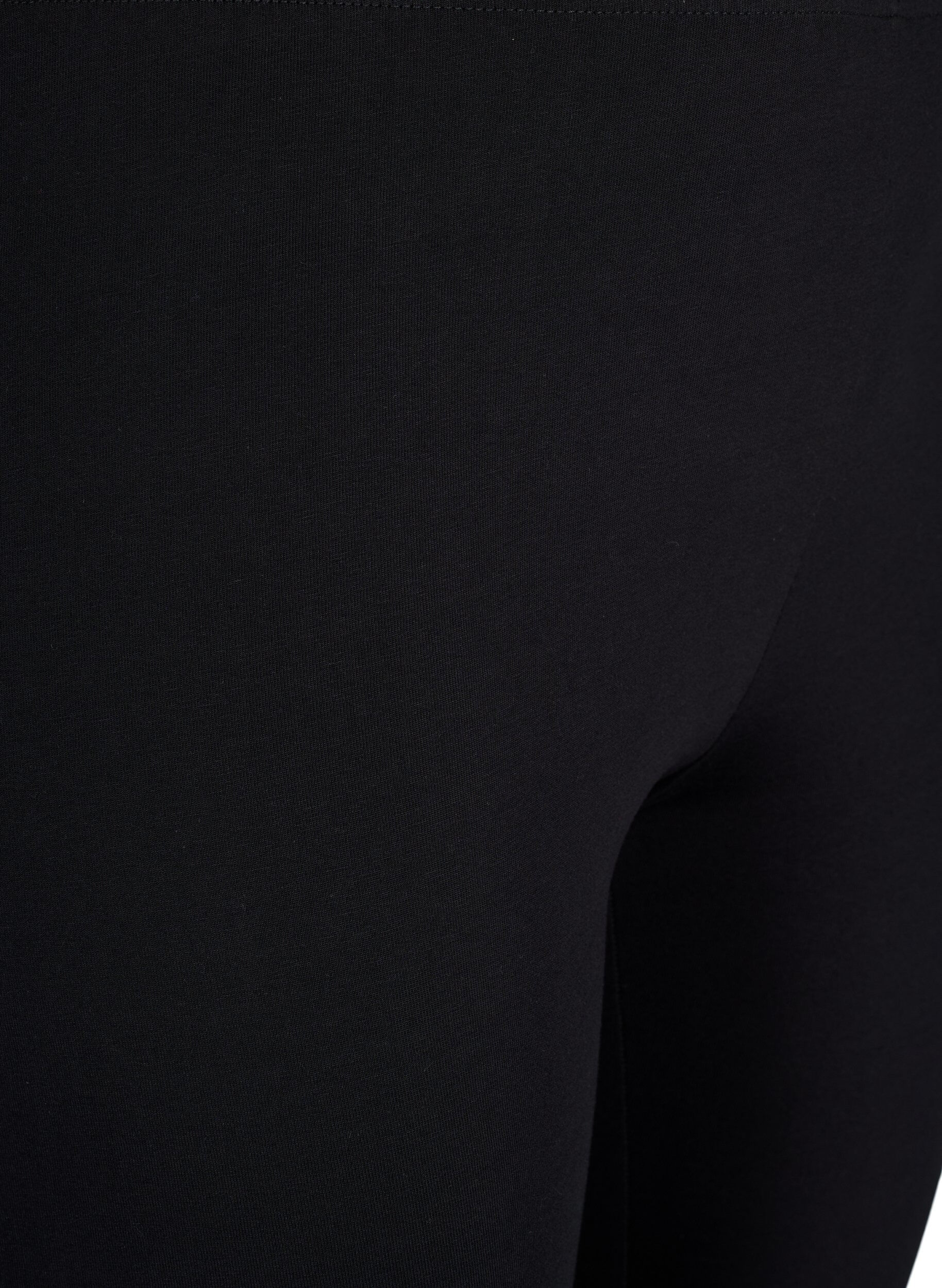 Zizzi FLASH &ndash; 2-pack 3/4 tights i bomull, Svart, Packshot image number 3