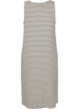 Zizzi Stripete midi tankkjole, White Black Stripe, Packshot image number 1