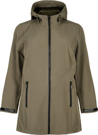 Kort softshell jakke med lommer
