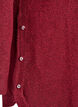 Lang strikkebluse med kuleknapper, M&oslash;rk Bordeaux, Packshot image number 3