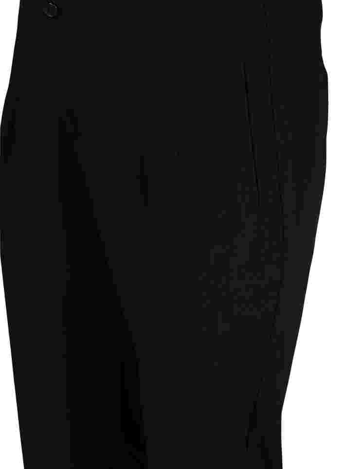 Klassiske bukser med høyt liv, Black, Packshot image number 2