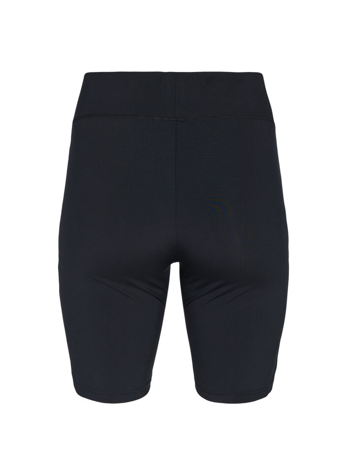 Tettsittende treningsshorts med logo, Black, Packshot image number 1