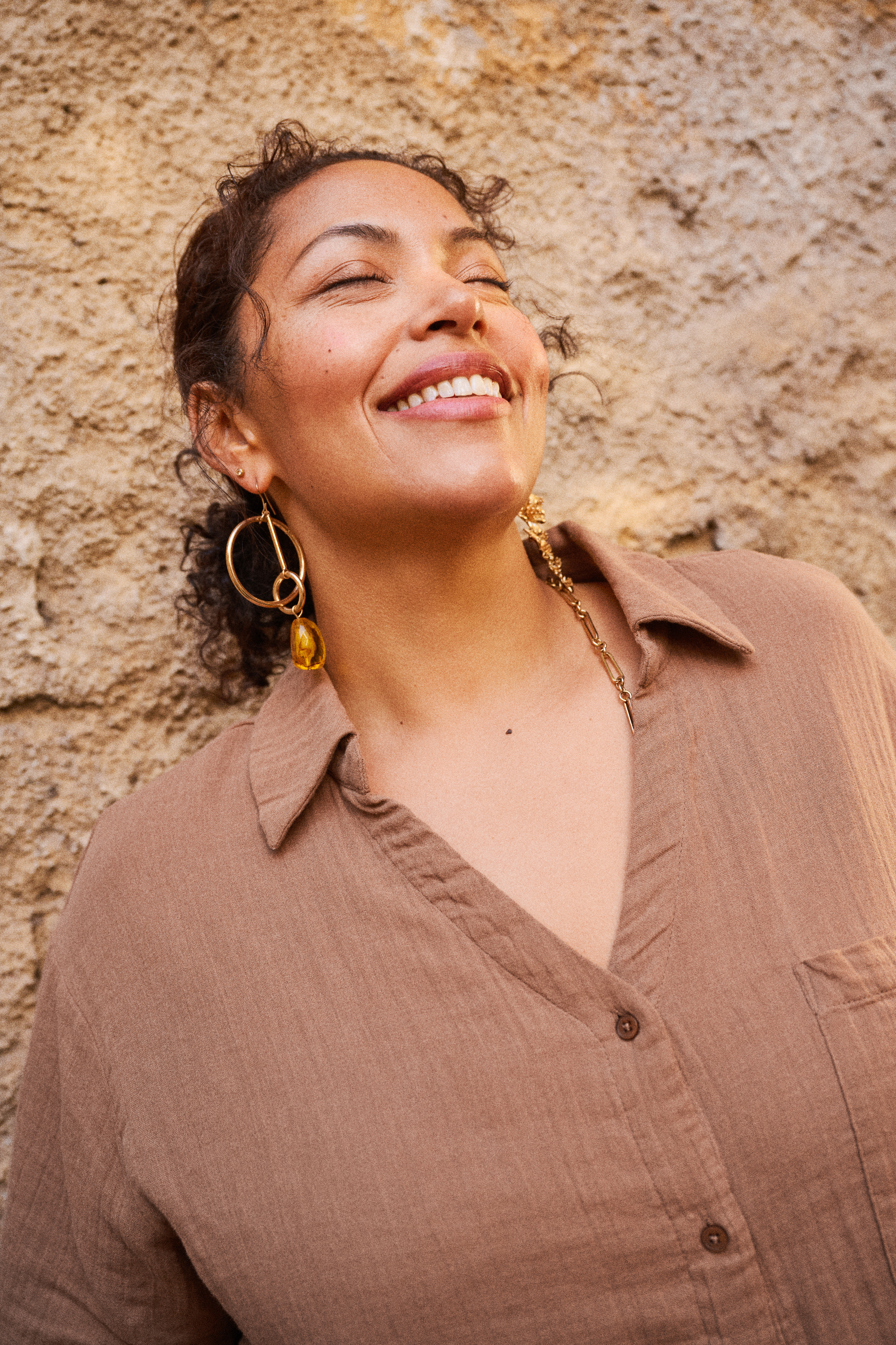 Zizzi Brunt sett i bomullsmuslin, , Model