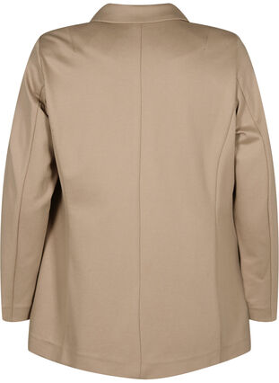 Zizzi Enkel blazer med knappelukking, Silver Mink, Packshot image number 1