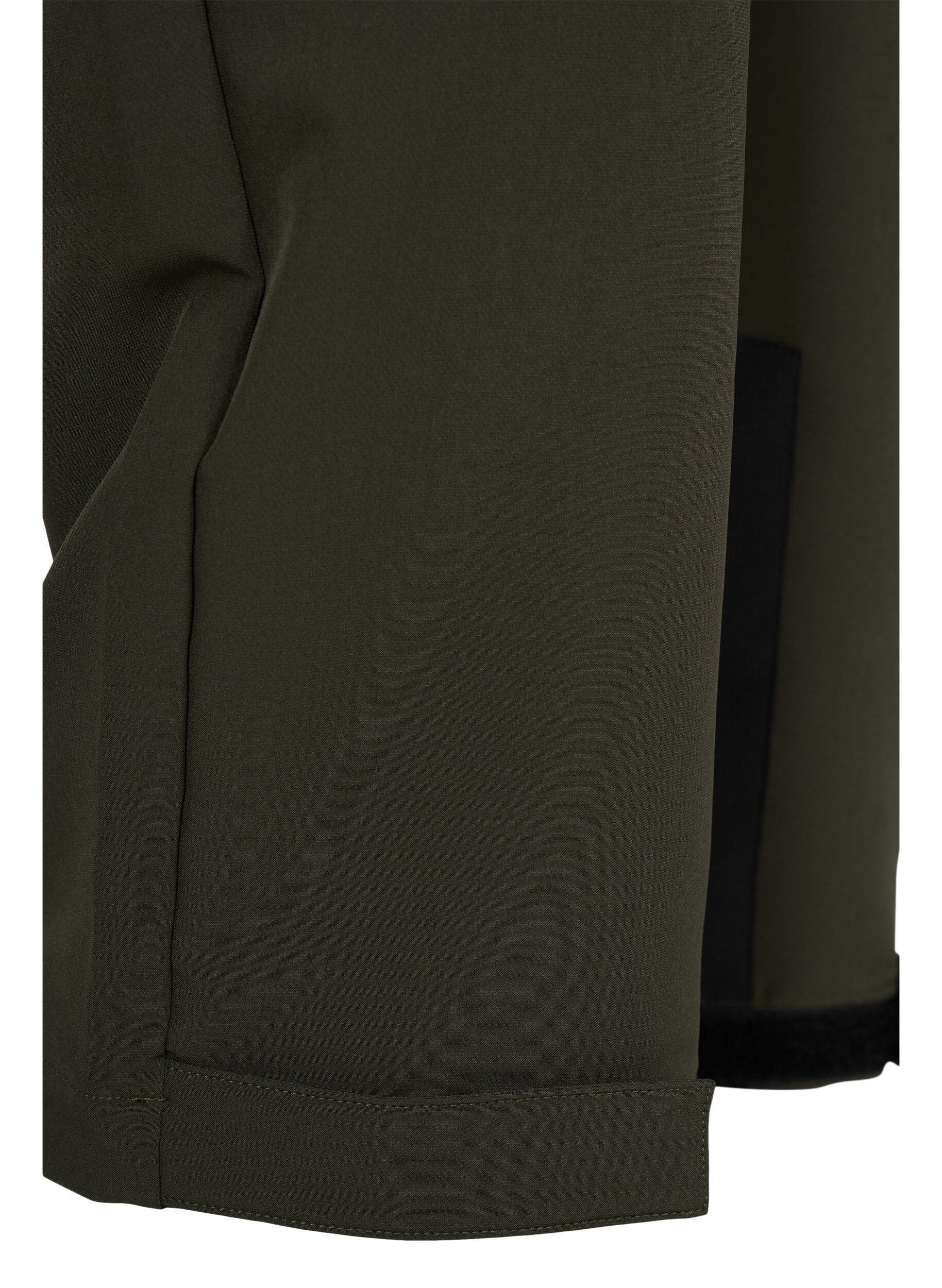 Zizzi Vannavst&oslash;tende turbukser med lommer, Forest Night, Packshot image number 3