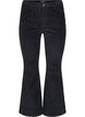 Fløyelsbukse med bootcut, Black, Packshot image number 0