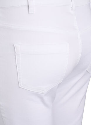 Slim fit Emily jeans med normal høyde i livet, White, Packshot image number 3