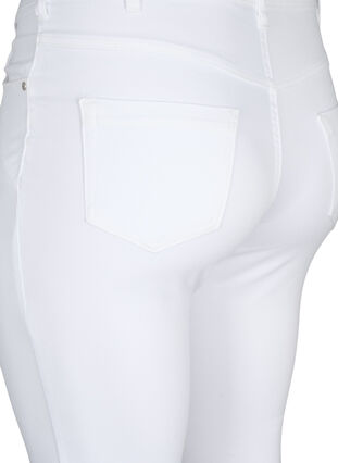 Slim fit Emily jeans med normal høyde i livet, White, Packshot image number 3
