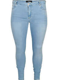 Super slim Amy jeans med høyt liv, Light blue denim