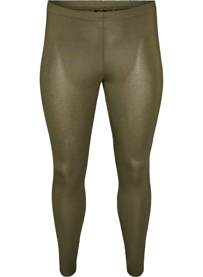 Basis leggings i viskose, Gr&oslash;nn, Packshot image number 0