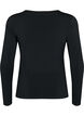 Bluse med v-hals og drapering, Black, Packshot image number 1