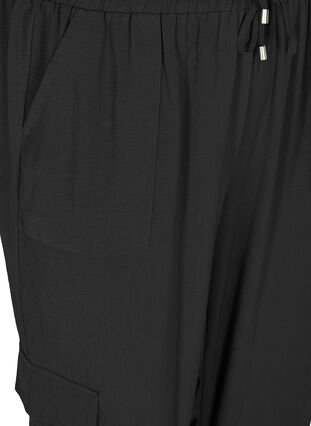 Løse bukser med sidelommer, Black, Packshot image number 2