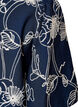 Kortermet bluse med brodert m&oslash;nster, Bl&aring;, Packshot image number 3