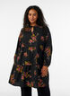 Blomsterm&oslash;nstret kjole med knytelukking, Svart, Model image number 0
