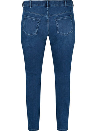 Ekstra slim Sanna jeans med normal høyde i livet, Blue denim, Packshot image number 1