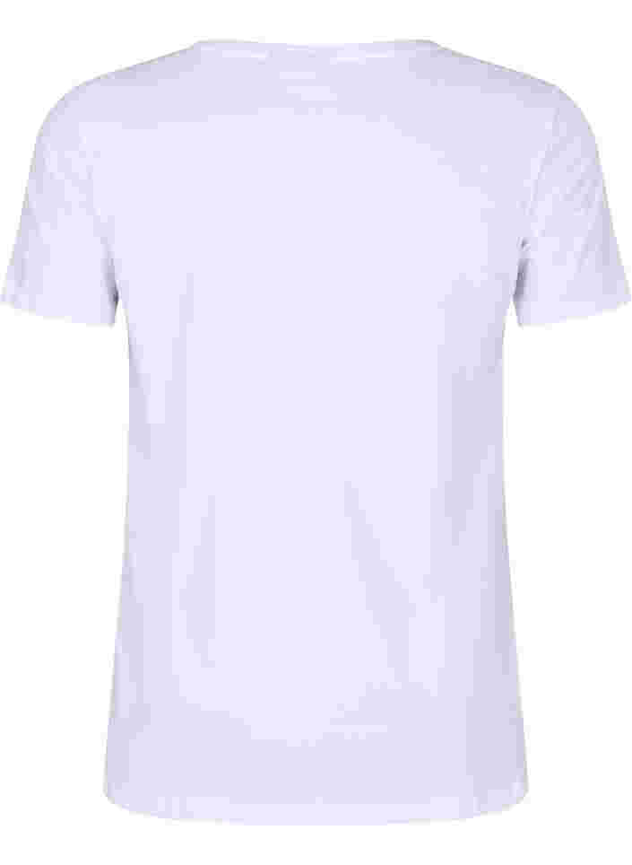 T-skjorte med trykk i bomull til trening , White w. inhale logo, Packshot image number 1