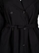 Trenchcoat med belte og slisse, Black, Packshot image number 2