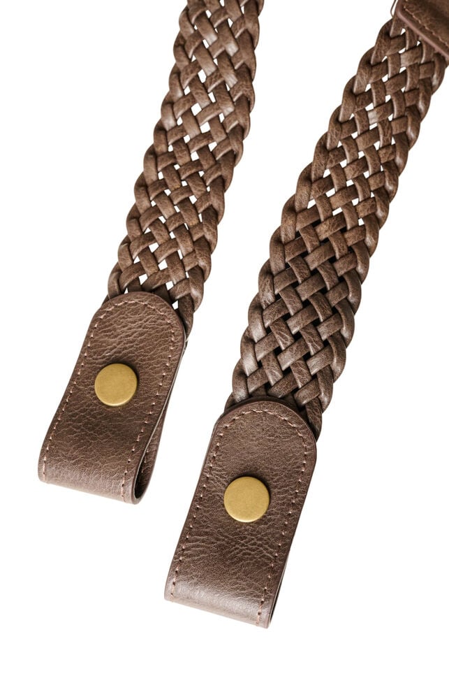 Flettet elastisk belte, Brun, Packshot image number 2