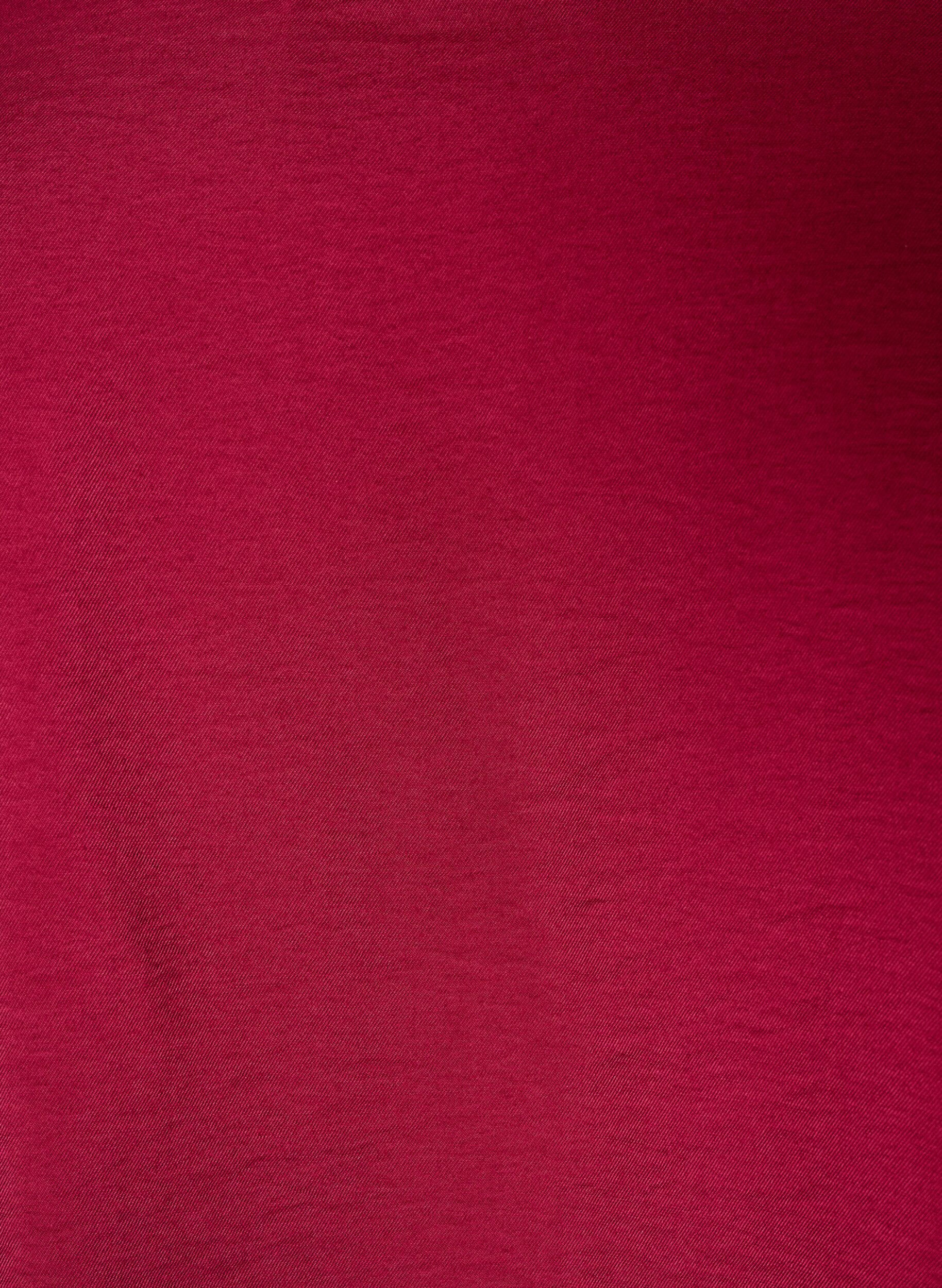 ZizziBluse med ballongermer og V-hals, R&oslash;d, Packshot image number 2