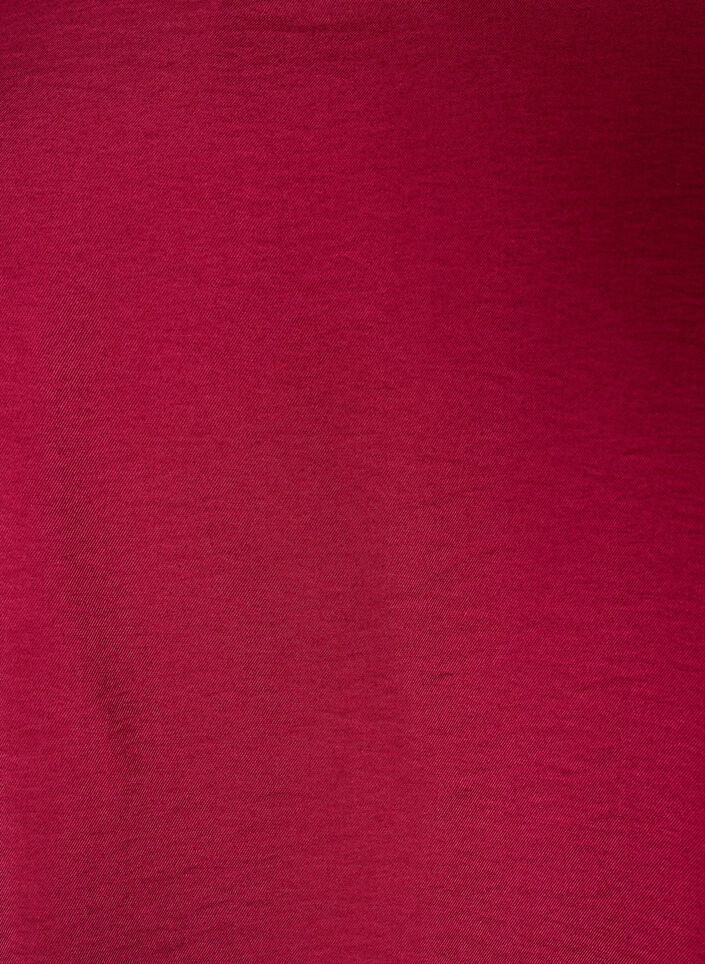 Bluse med ballongermer og V-hals, R&oslash;d, Packshot image number 2