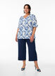 Skjortebluse med 1/2 ermer, Beige, Model image number 1