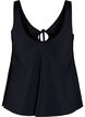 Ensfarget tankini med snøredetaljer, Black, Packshot image number 1