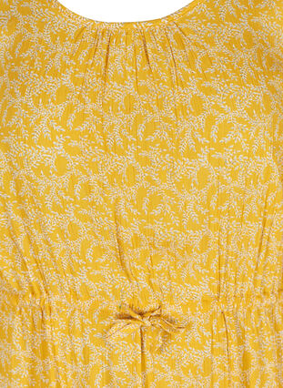 Kjole med korte ermer, Yellow Branch, Packshot image number 2