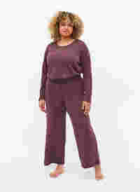 Melerte bukser med strikk i livet, Port Royal Mel., Model