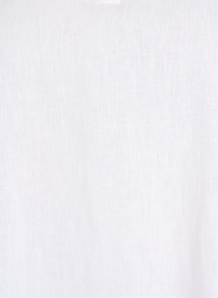 Bluse i lin og viskose med 1/2 ermer, Hvit, Packshot image number 2