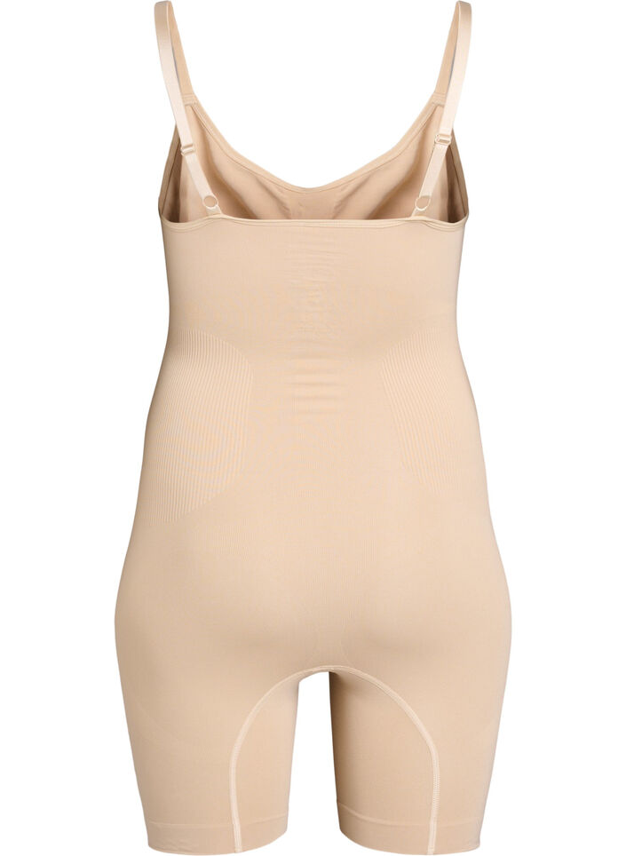 Shapewear-body med åpning i bunn, Beige, Packshot image number 1