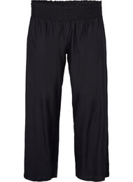 Linbukse med vaffelsøm, Black