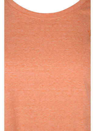 Melert T-skjorte i bomull, Amberglow Melange, Packshot image number 2