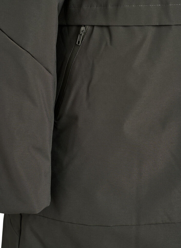 Vinterjakke med justerbar midje, Grønn, Packshot image number 3