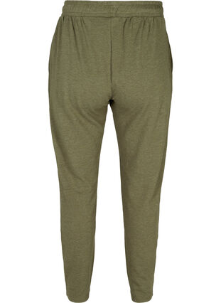 Melerte sweatpants med lommer, Ivy green Melange, Packshot image number 1