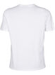 T-skjorte med rund hals og rhinestones, Bright White, Packshot image number 1