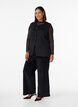 Ermel&oslash;s strikkevest med dekorative knapper, Svart, Model image number 1