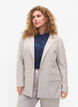 Melert blazer med knappelukking, String, Model image number 0