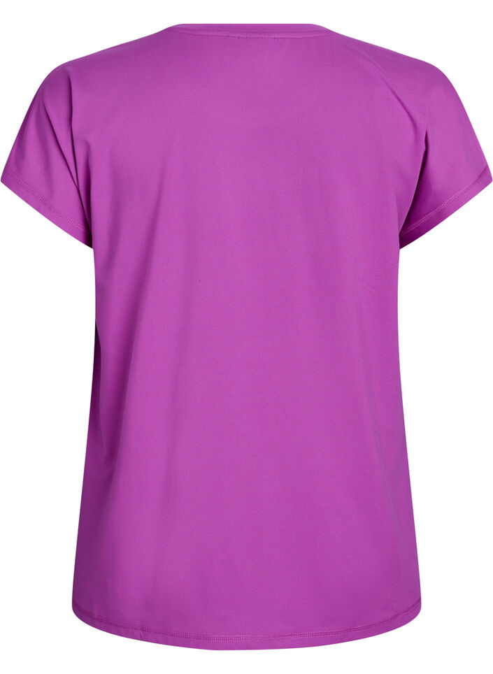 Ensfarget trenings-T-skjorte, Lilla, Packshot image number 1