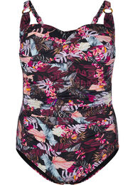 Polstret badedrakt med trykk, Palm Leaf AOP