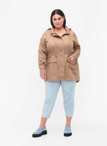 Lang parkas med hette og lommer, Amphora, Model image number 3