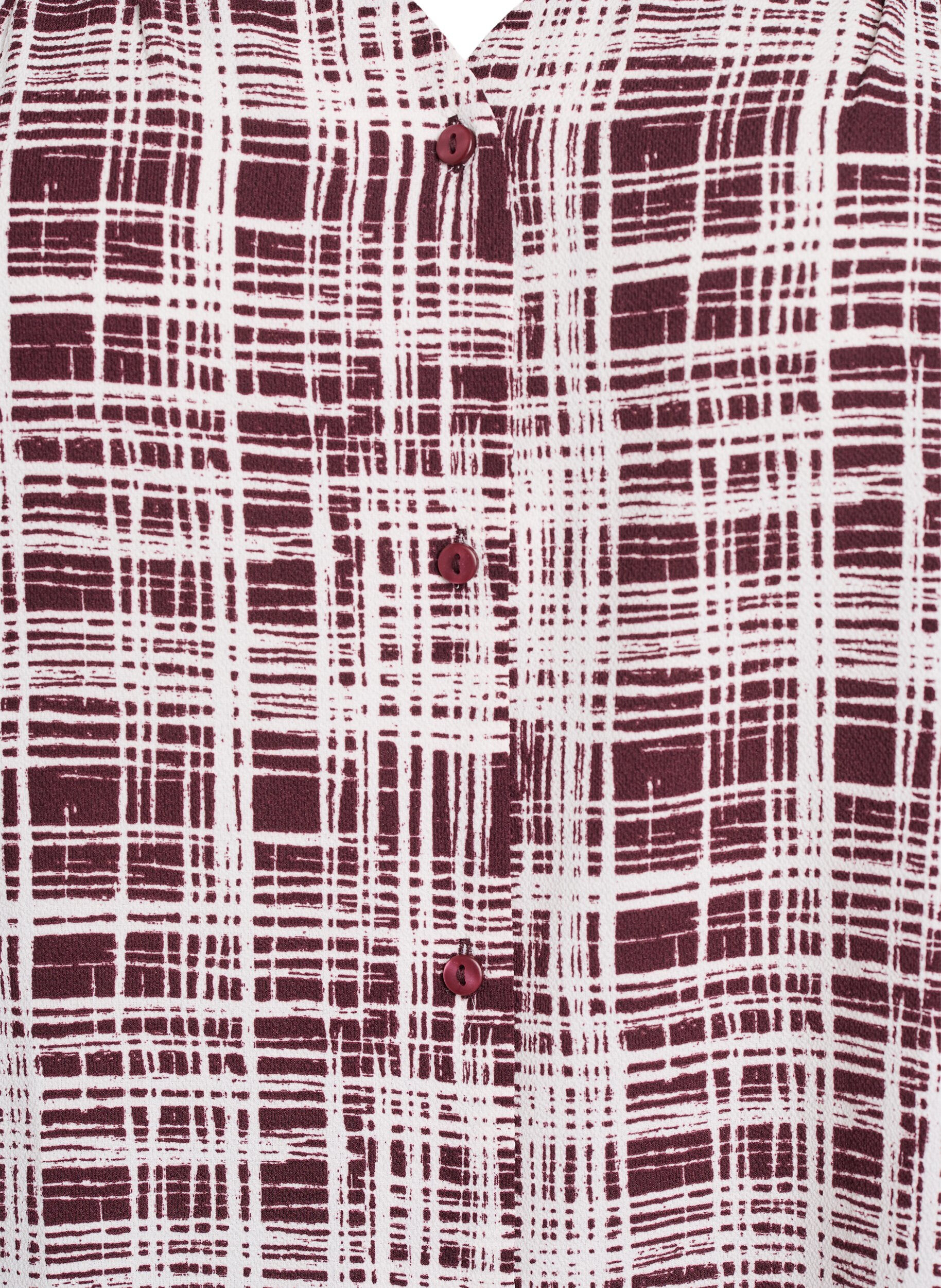 ZizziSkjortebluse med 1/2 ermer, M&oslash;rk Bordeaux, Packshot image number 2