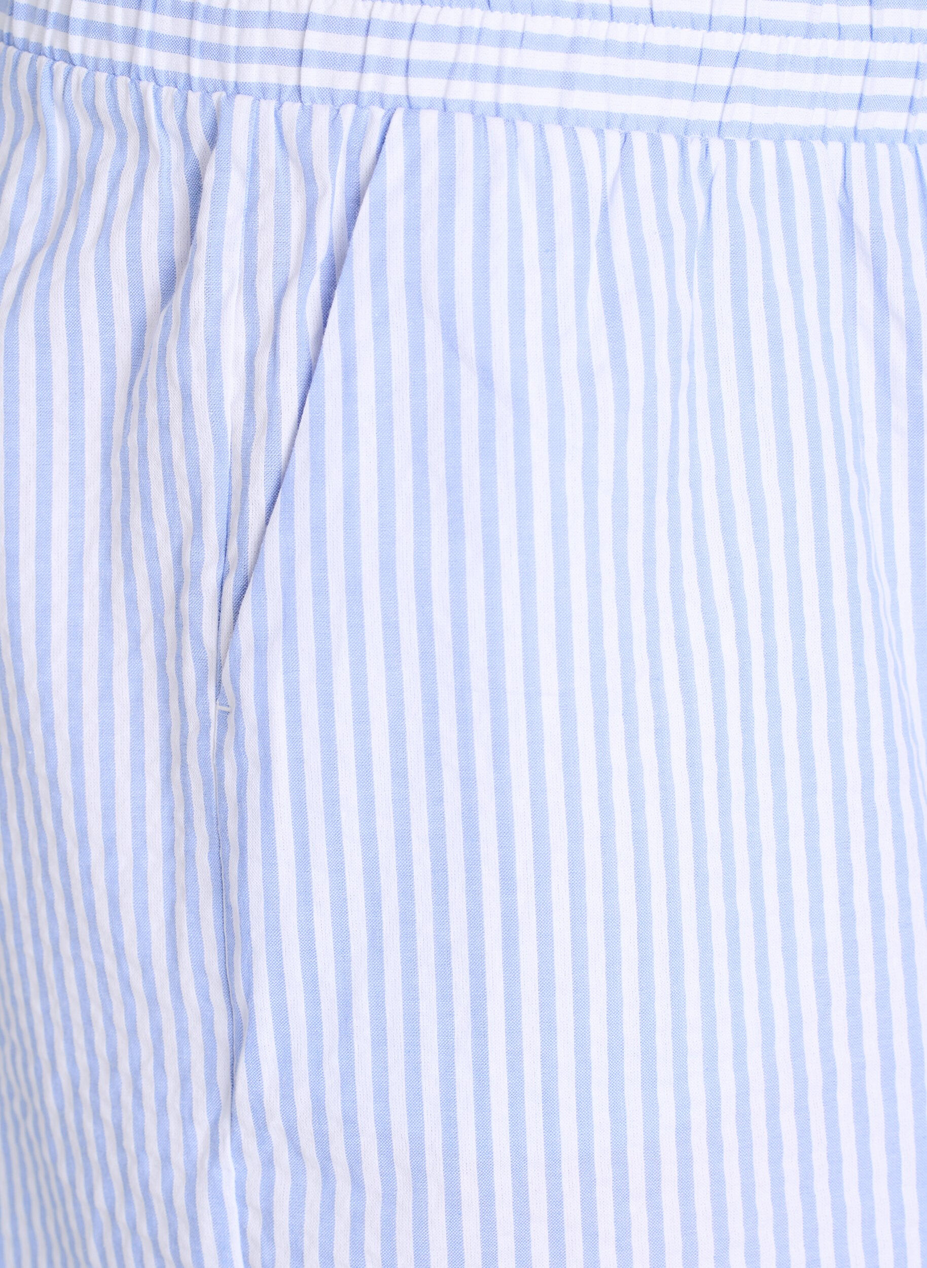 Zizzi FLASH - Stripete shorts med h&oslash;y midje, Bl&aring;, Packshot image number 2