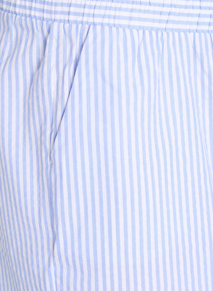 FLASH - Stripete shorts med høy midje, Blå, Packshot image number 2