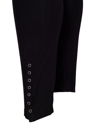Zizzi Leggings til gravide i viskose med knapper, Black, Packshot image number 2