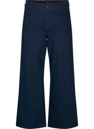 Jeans med høy midje og vide ben, Blå