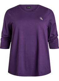 Treningsbluse med 3/4-ermer, Lilla